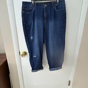 Catherine's Slightly Distressed Crop length jean Size 18WP